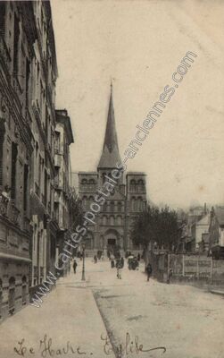 Carte postale ancienne Eglise — Le Havre (Seine-Maritime)