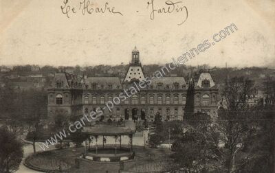 Carte postale ancienne Jardin — Le Havre (Seine-Maritime)