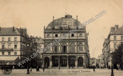 Carte postale ancienne Le Grand Théâtre — Le Havre (Seine-Maritime)