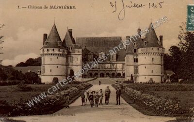 Carte postale ancienne Chateau de Mesnieres — Mesnières-en-Bray (Seine-Maritime)