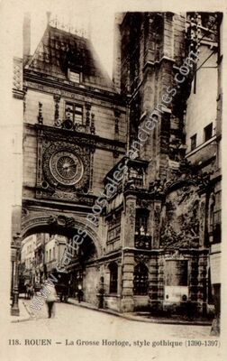 Carte postale ancienne La Grosse Horloge, style gothique — Rouen (Seine-Maritime)