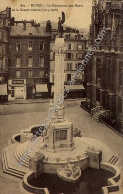 Carte postale ancienne Le Monument aux Morts de la Grande Guerre (1914-1918) — Rouen (Seine-Maritime)