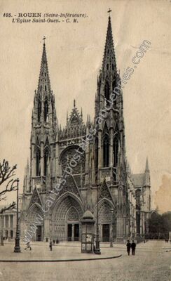 Carte postale ancienne L'Église Saint-Ouen — Rouen (Seine-Maritime)