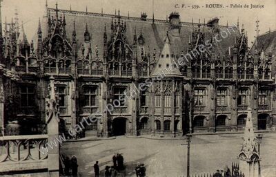 Carte postale ancienne Palais de Justice — Rouen (Seine-Maritime)