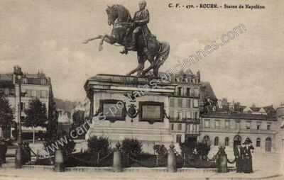 Carte postale ancienne Statue de Napoléon — Rouen (Seine-Maritime)