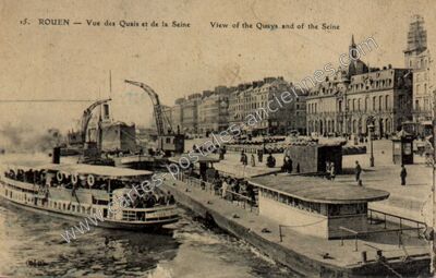 Carte postale ancienne Vue des Quais et de la Seine — Rouen (Seine-Maritime)