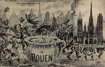 Carte postale ancienne Le Pot de Chambre de la Normandle — Rouen (Seine-Maritime)