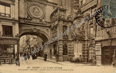 Carte postale ancienne La Grosse Horloge — Rouen (Seine-Maritime)