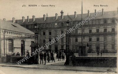 Carte postale ancienne Caserne Hatry — Rouen (Seine-Maritime)