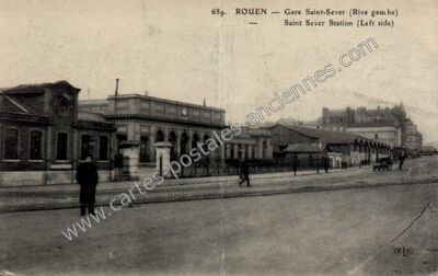 Carte postale ancienne Gare Saint-Sever (Rive gauche) — Rouen (Seine-Maritime)