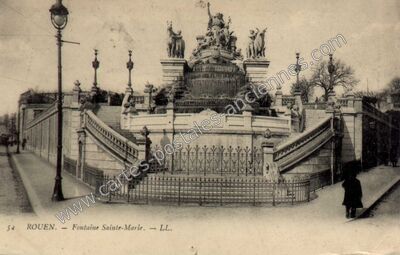 Carte postale ancienne Fontaine Sainte-Marie — Rouen (Seine-Maritime)