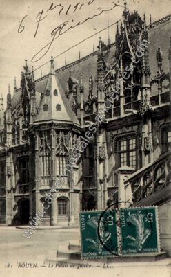 Carte postale ancienne Le Palais de Justice — Rouen (Seine-Maritime)