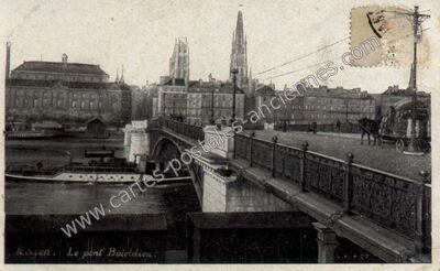 Carte postale ancienne Le pont Boieldieu — Rouen (Seine-Maritime)