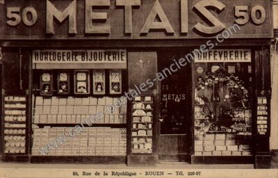 Carte postale ancienne 50, Rue de la République — Rouen (Seine-Maritime)