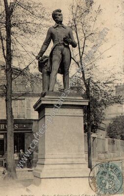 Carte postale ancienne Statue d'Armand Carrel — Rouen (Seine-Maritime)
