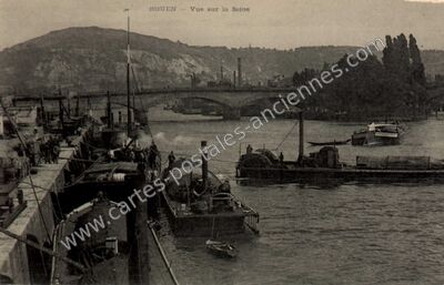 Carte postale ancienne Vue sur la Seine — Rouen (Seine-Maritime)