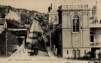 Carte postale ancienne Les Villas et le Palais des Régates — Sainte-Adresse (Seine-Maritime)
