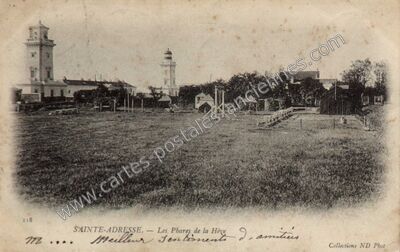 Carte postale ancienne Les Phares de la Hève — Sainte-Adresse (Seine-Maritime)