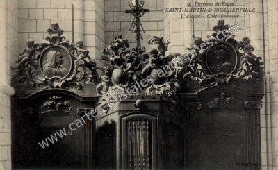 Carte postale ancienne L'Abbaye - Confessionnaux — Saint-Martin-de-Boscherville (Seine-Maritime)