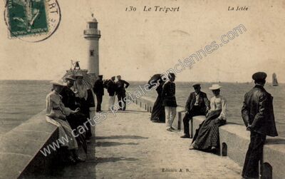 Carte postale ancienne La Jetée — Le Tréport (Seine-Maritime)
