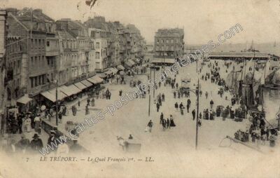 Carte postale ancienne Le Quai François 1er — Le Tréport (Seine-Maritime)