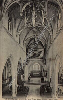 Carte postale ancienne La Nef de l'Église Saint-Jacques. XVIe Siècle — Le Tréport (Seine-Maritime)