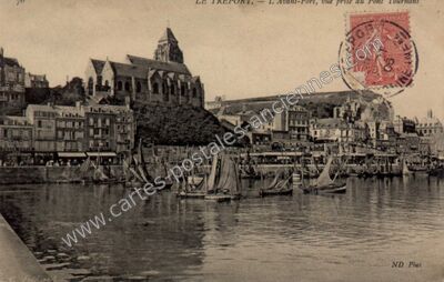 Carte postale ancienne L'Avant-Port, vue prise du Pont Tournant — Le Tréport (Seine-Maritime)