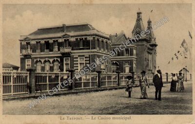 Carte postale ancienne Le Casino municipal — Le Tréport (Seine-Maritime)