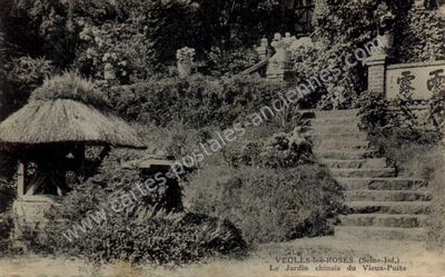 Carte postale ancienne Le Jardin chinois du Vieux-Puits — Veules-les-Roses (Seine-Maritime)