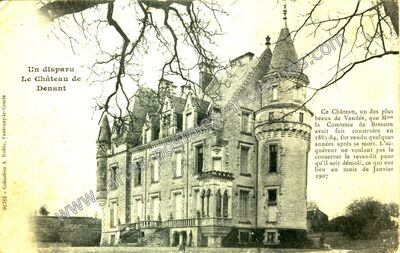 Carte postale ancienne Chateau de Denant — Nieul-sur-l'Autise (Vendée)