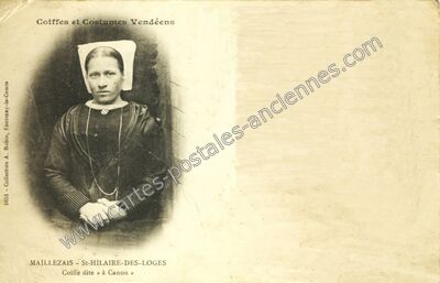 Carte postale ancienne Coiffes et Costumes Vendéens — Saint-Hilaire-des-Loges (Vendée)