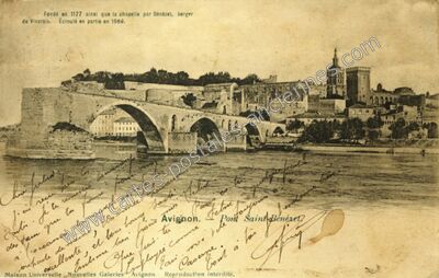 Carte postale ancienne Pont Saint-Bénézet — Avignon (Vaucluse)