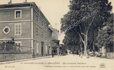 Carte postale ancienne 25. Avenue Pasteur — Bollène (Vaucluse)
