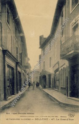 Carte postale ancienne La Grand'Rue — Bollène (Vaucluse)