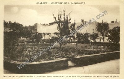 Carte postale ancienne Couvent du S. Sacrement — Bollène (Vaucluse)