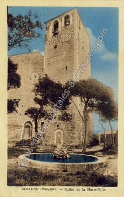 Carte postale ancienne Eglise de la Haute-Ville — Bollène (Vaucluse)