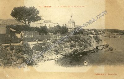 Carte postale ancienne La Mitre et le Mourillon — Toulon (Var)