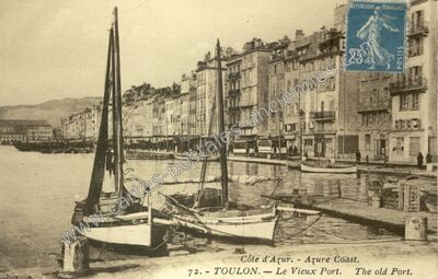 Carte postale ancienne Le Vieux Port. The old Port — Toulon (Var)