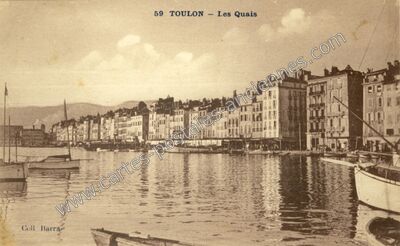 Carte postale ancienne Les Quais — Toulon (Var)