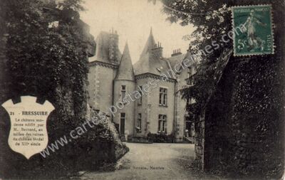 Carte postale ancienne Le château moderne édifié par M — Bressuire (Deux-Sèvres)
