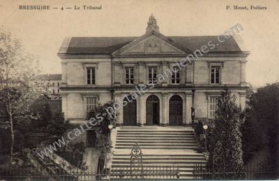 Carte postale ancienne Le Tribunal — Bressuire (Deux-Sèvres)