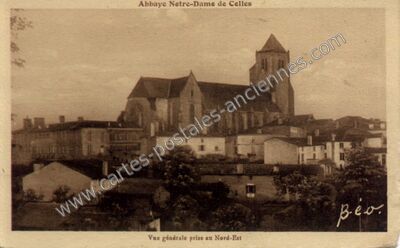 Carte postale ancienne Abbaye Notre-Dame — Celles-sur-Belle (Deux-Sèvres)
