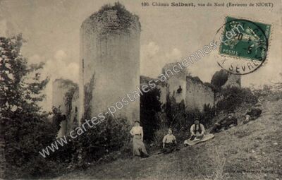 Carte postale ancienne Chateau Salbart — Échiré (Deux-Sèvres)