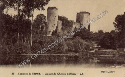 Carte postale ancienne Chateau Salbart — Échiré (Deux-Sèvres)