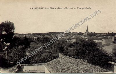 Carte postale ancienne Vue générale — La Mothe-Saint-Héray (Deux-Sèvres)