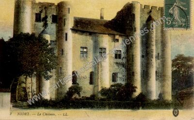 Carte postale ancienne Le Château — Niort (Deux-Sèvres)