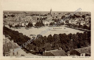 Carte postale ancienne Panorama pris de Saint-Hilaire — Niort (Deux-Sèvres)
