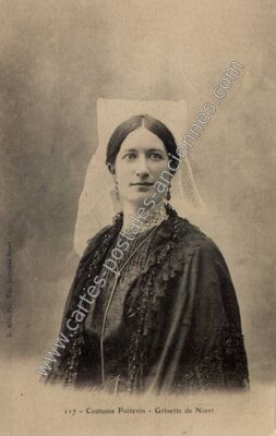 Carte postale ancienne Costume Poitevin - Grisette — Niort (Deux-Sèvres)