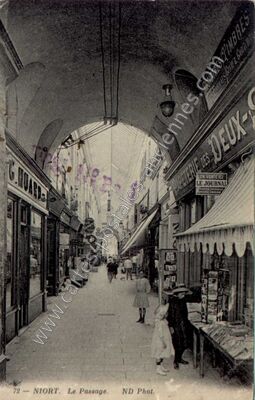 Carte postale ancienne Le Passage — Niort (Deux-Sèvres)