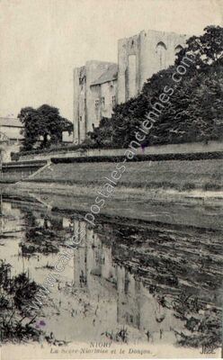 Carte postale ancienne La Sèvre-Niortaise et le Donjon — Niort (Deux-Sèvres)